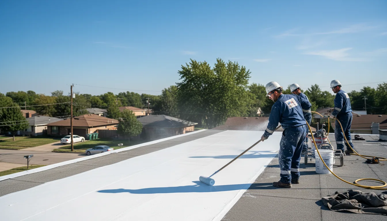 Commercial roof coating in Byars, OK near me
